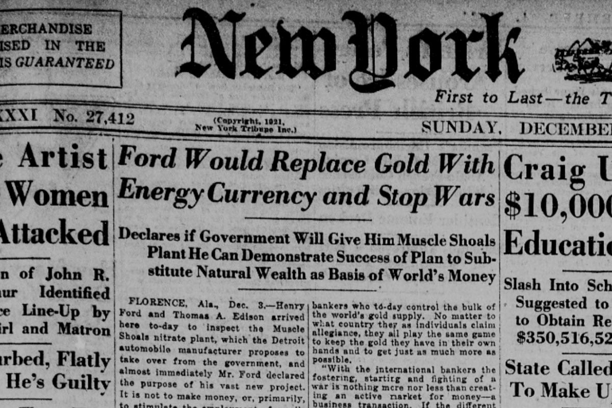 Henry Ford Proposed Bitcoin 100 Years Ago