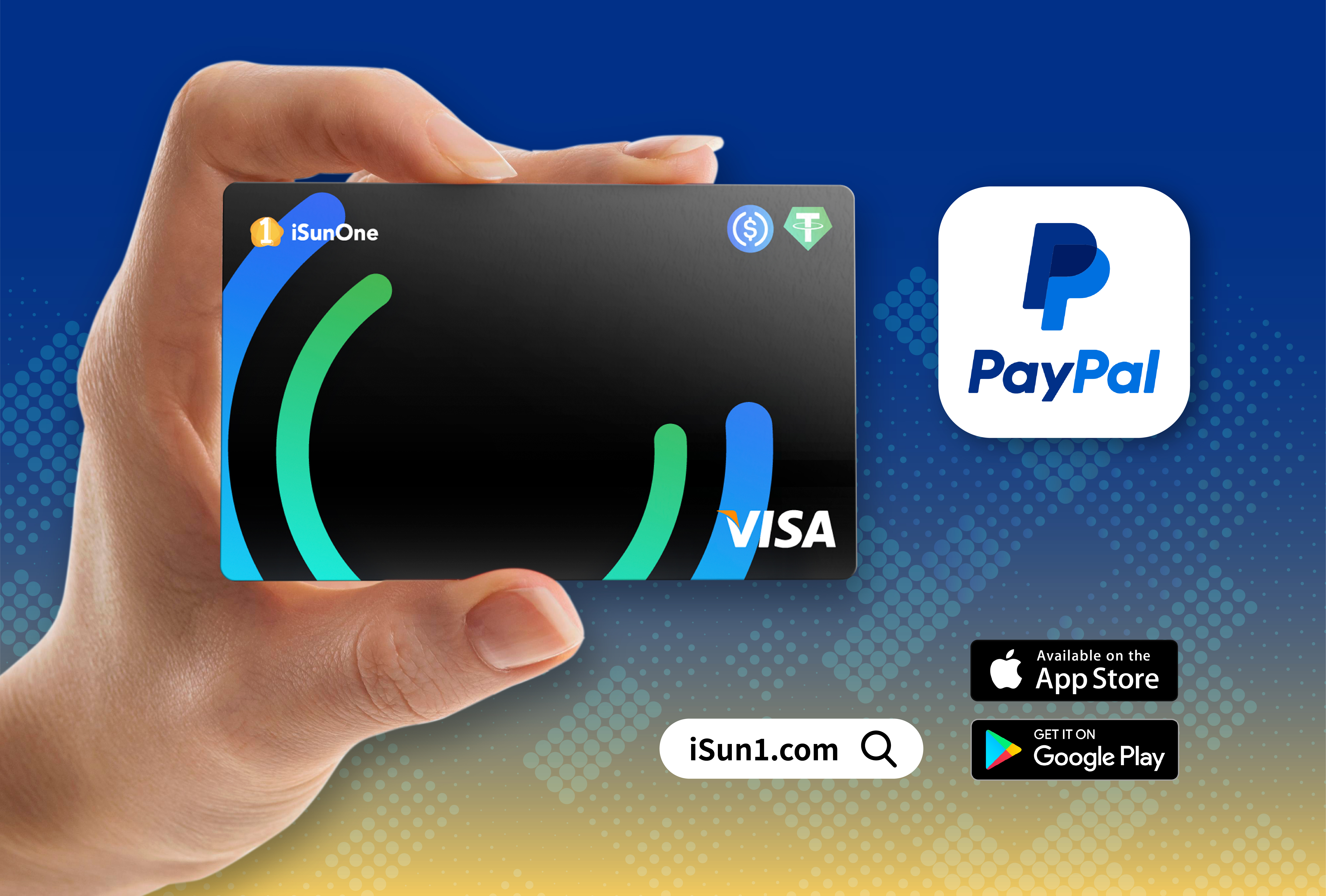 iSunOne Global Visa Card, PayPal payment new experience: convenient global payment!